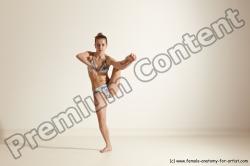 Nude Gymnastic poses Woman White Moving poses Slim long brown Dynamic poses Pinup